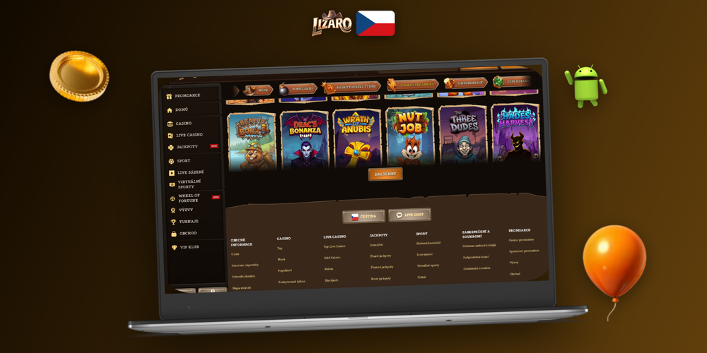 Průvodce instalací Lizaro Casino desktop verze s výběrem cílové složky na PC