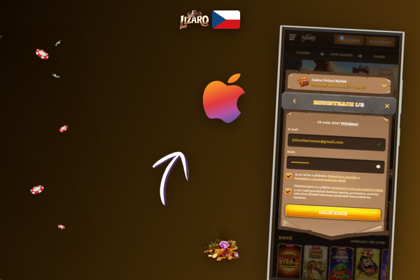 Zadejte promo kód při vytvoření účtu v Lizaro Casino